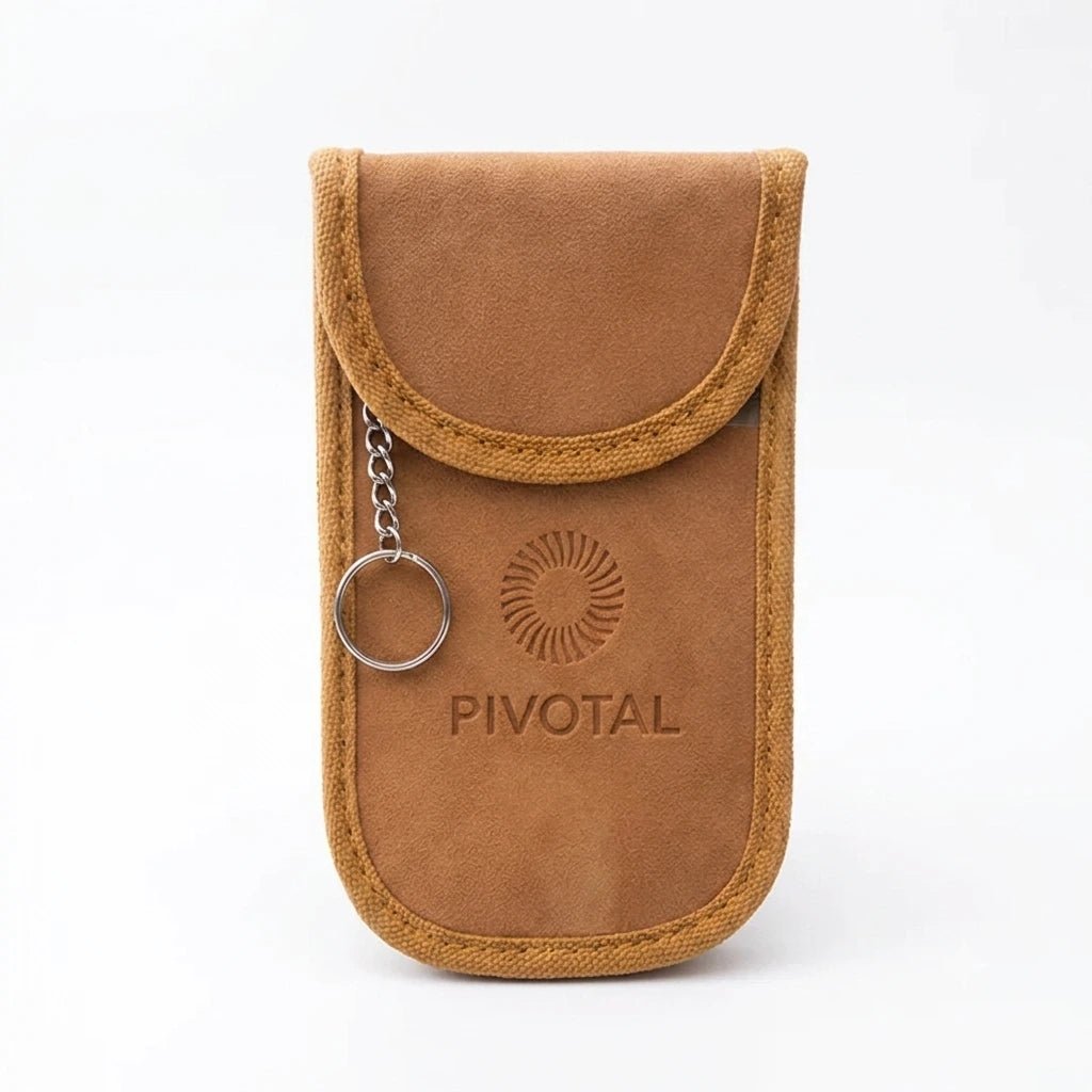 Faraday Pouches - Leather Signal Blocker Bag - Myers Motor Merchandise