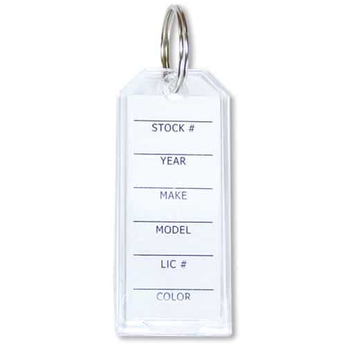 Blank Plastic Key Rings - Myers Motor Merchandise