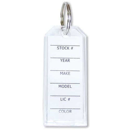 Blank Plastic Key Rings - Myers Motor Merchandise