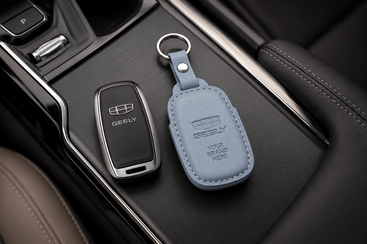 Geely Leather Key Fob Pouch - Myers Motor Merchandise