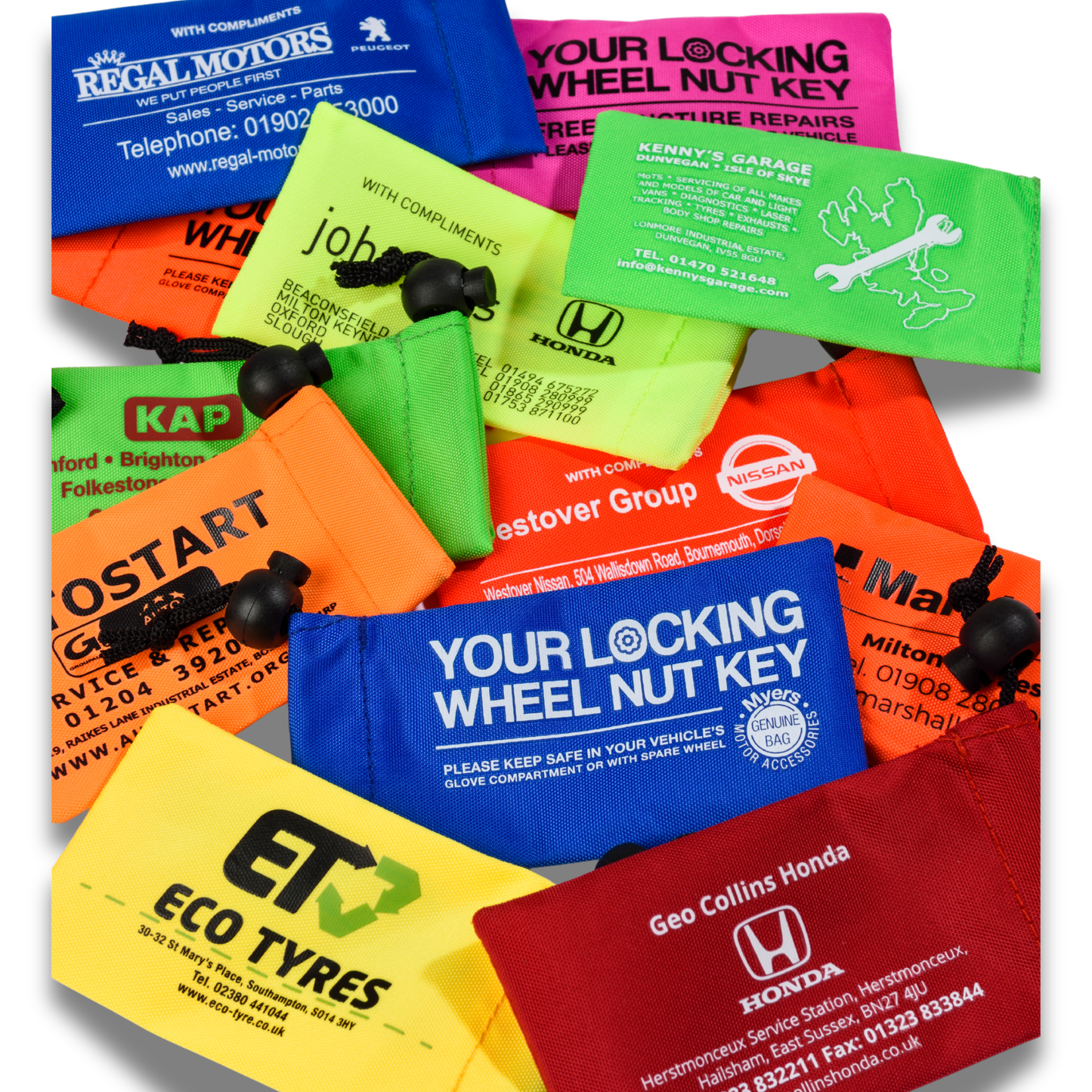 Locking Wheel Nut Key Bags - Essential (1 Colour Print) - Myers Motor Merchandise