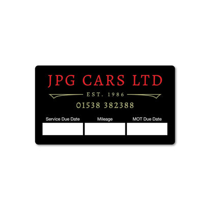 MOT Reminder Stickers - Myers Motor Merchandise