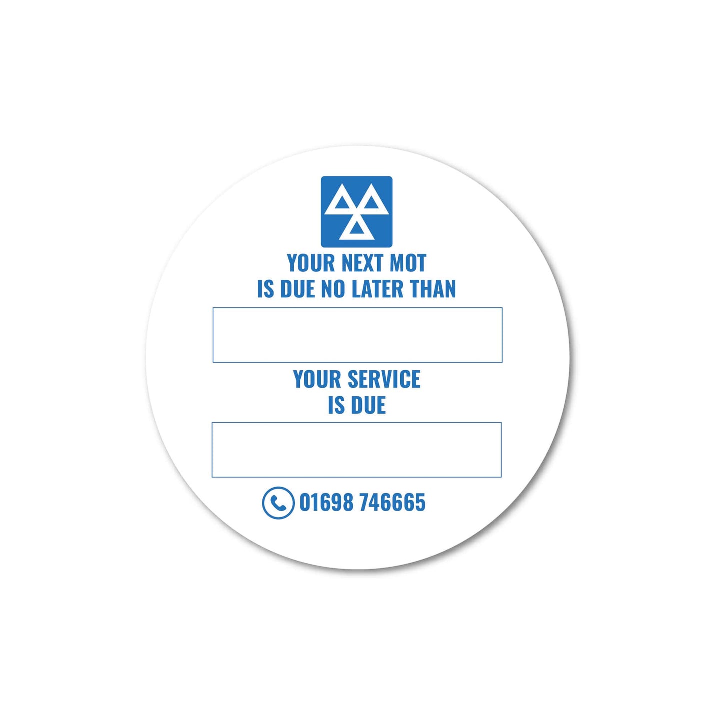 MOT Reminder Stickers - Myers Motor Merchandise