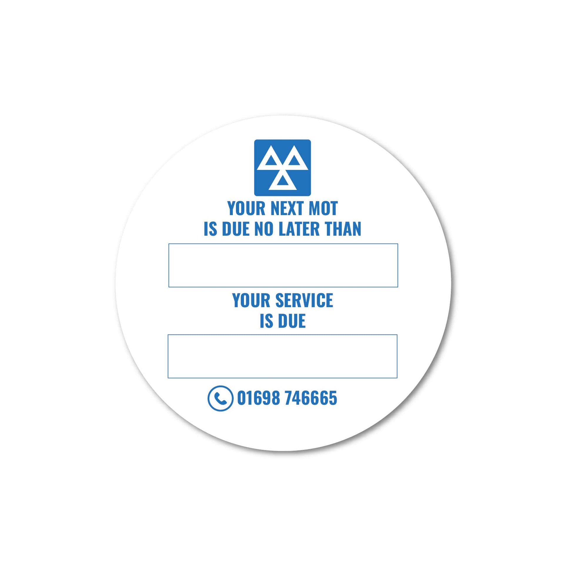 MOT Reminder Stickers - Myers Motor Merchandise