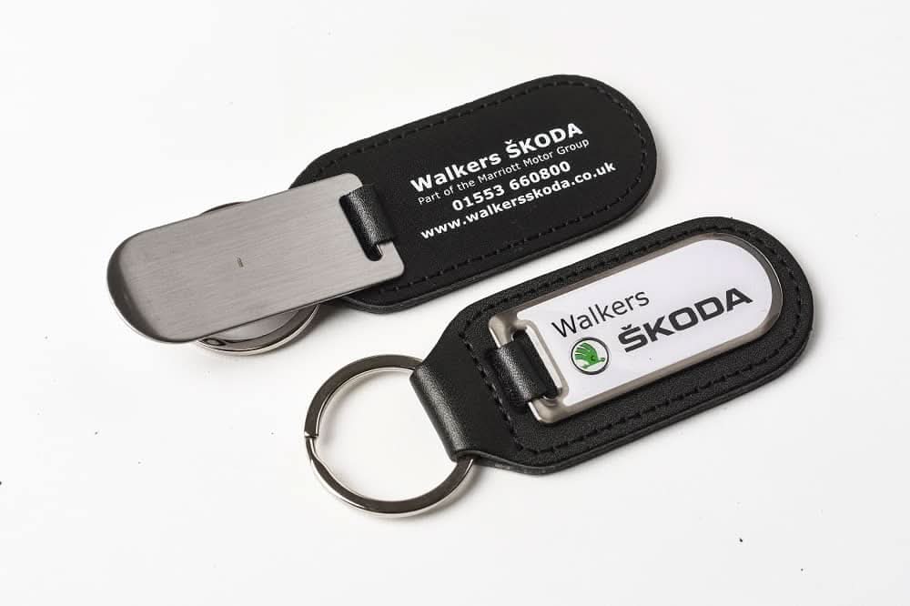Resin - Coated Genuine Leather Key Ring - Myers Motor Merchandise