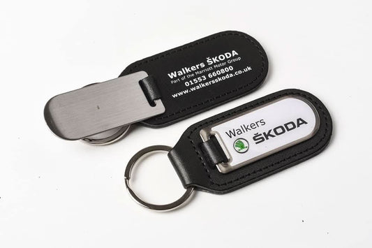 Resin - Coated Genuine Leather Key Ring - Myers Motor Merchandise