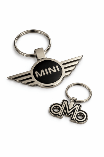 Silver Mini Cooper Wings Key Ring - Myers Motor Merchandise