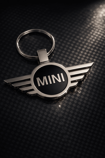 Silver Mini Cooper Wings Key Ring - Myers Motor Merchandise