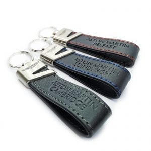 Personalised Leather Loop Keyrings