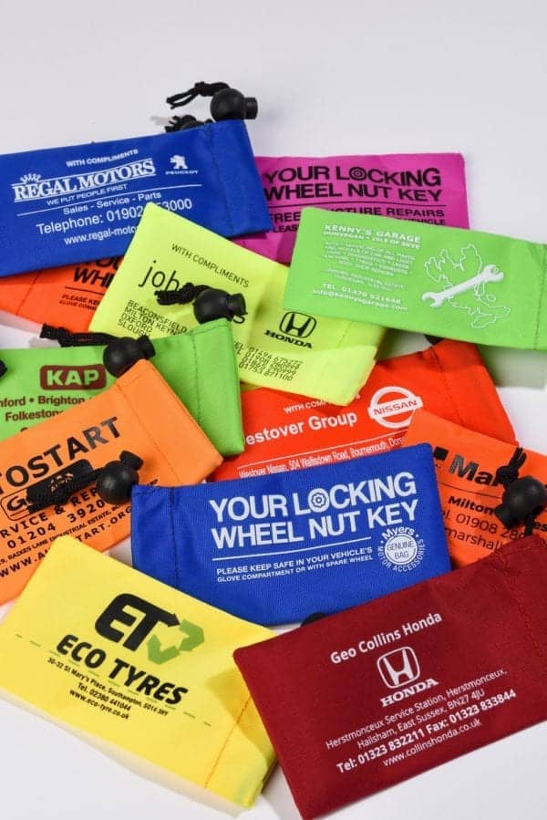 Locking Wheel Nut Bag Personalised, Promotional, Custom