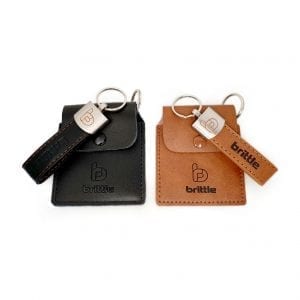 branded navtrak wallet & leather loop keyring