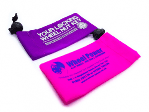 Locking Wheel Nut Bags - Printed - Myers Motor Merchandise